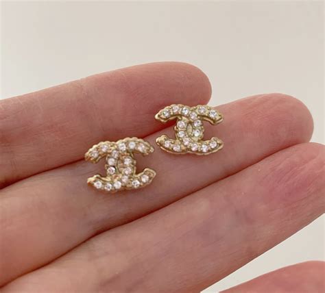 chanel cc gold earrings|Chanel cc earrings price list.